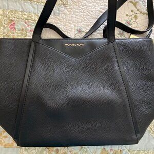 Michael Kors Black Pebbled Leather Tote